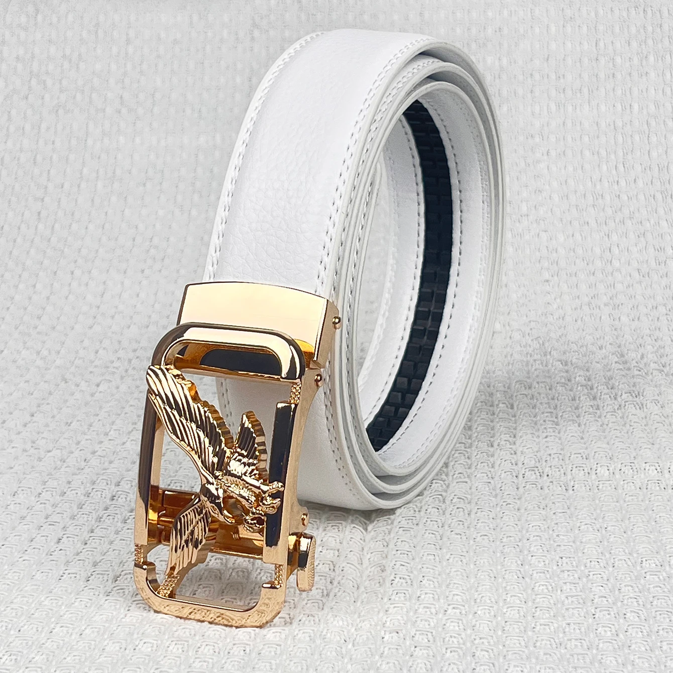 أحزمة جلدية للرجال بإبزيم تلقائي، حزام نسر رسمي للرجال، ماركات فاخرة، حزام خصر للرجال، إكسسوارات عصرية