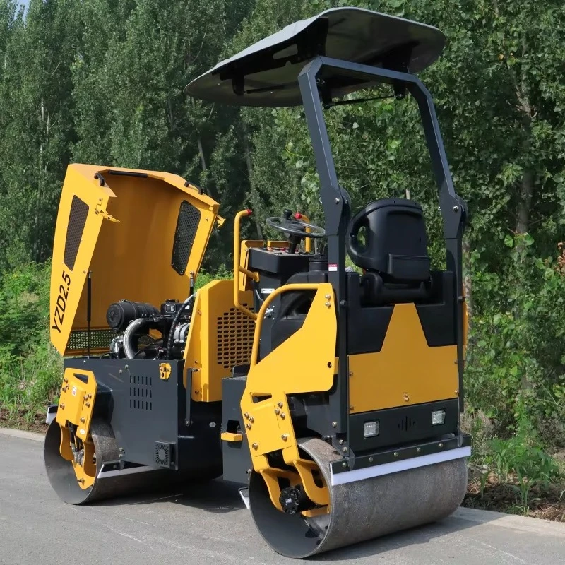 محرك ديزل صغير 2 طن 3.5 طن 5 طن آلة الأسطوانة الأسفلت الأسطوانة الطريق رائجة البيع الضاغط الاهتزازي