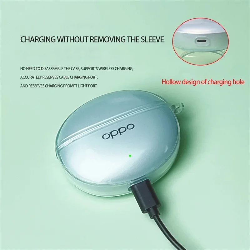 

Clear case For OPPO Enco Free 4 Case Wireless Headphone Protector Liquid Silicone Case For OPPO Enco Free 4 Protect Cover