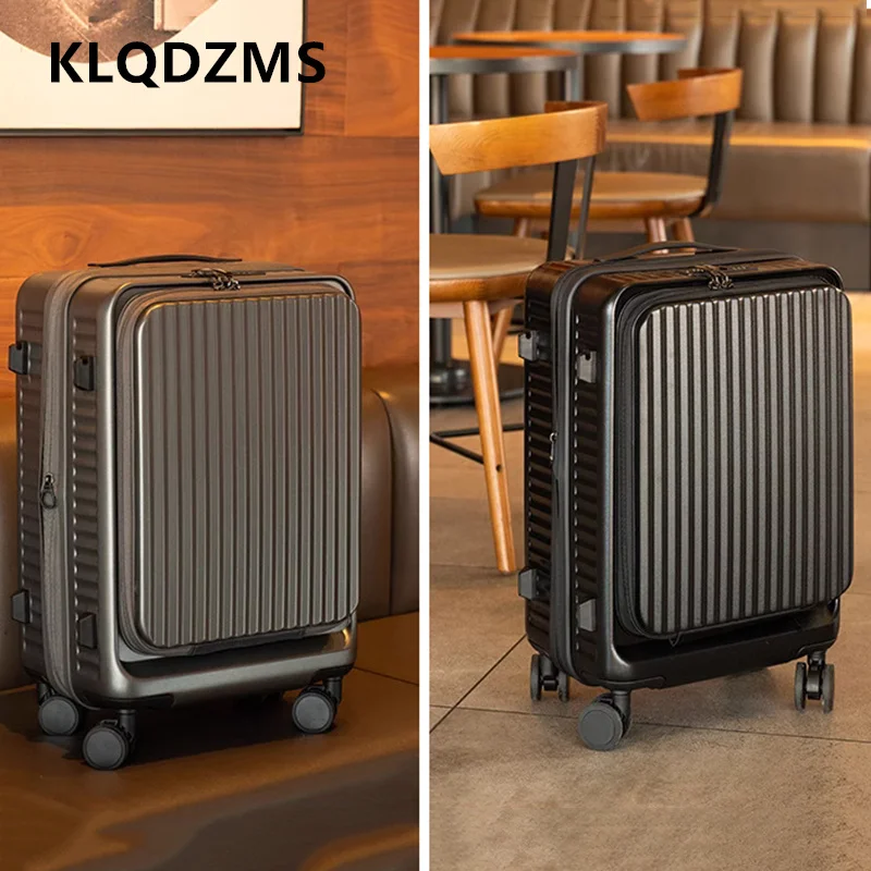KLQDZMS Новый чемодан 20 "24" 26 дюймов, мужской чемодан для ноутбука, посадочный чемодан с передним отверстием, женский ручной дорожный чемодан