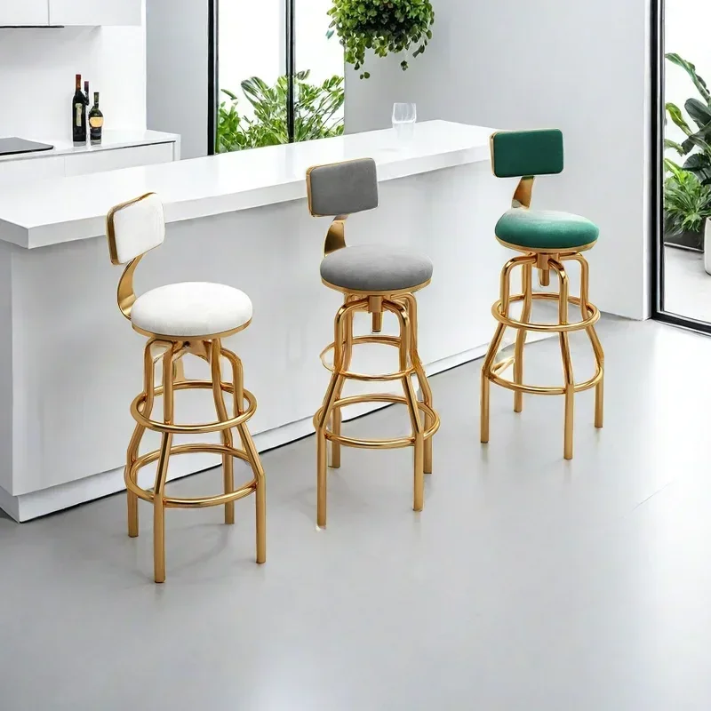 Elegant Chairs Design Manicure Nordic Kitchen Stool Modern Bar Stools Barber Shop Taburetes Para Barra Comfortable Adjustable