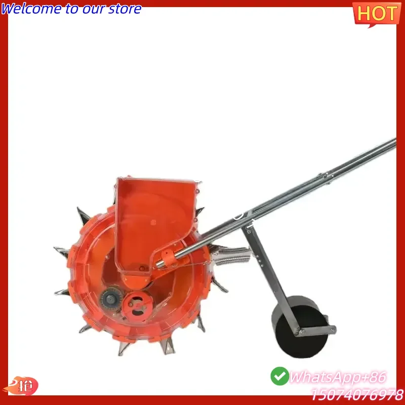 2026 New DASHAN Hand Push Automatic Multifunction Rice Garlic Corn Seeder Seed Planter Stainless Steel Duckbill 1/2 Row