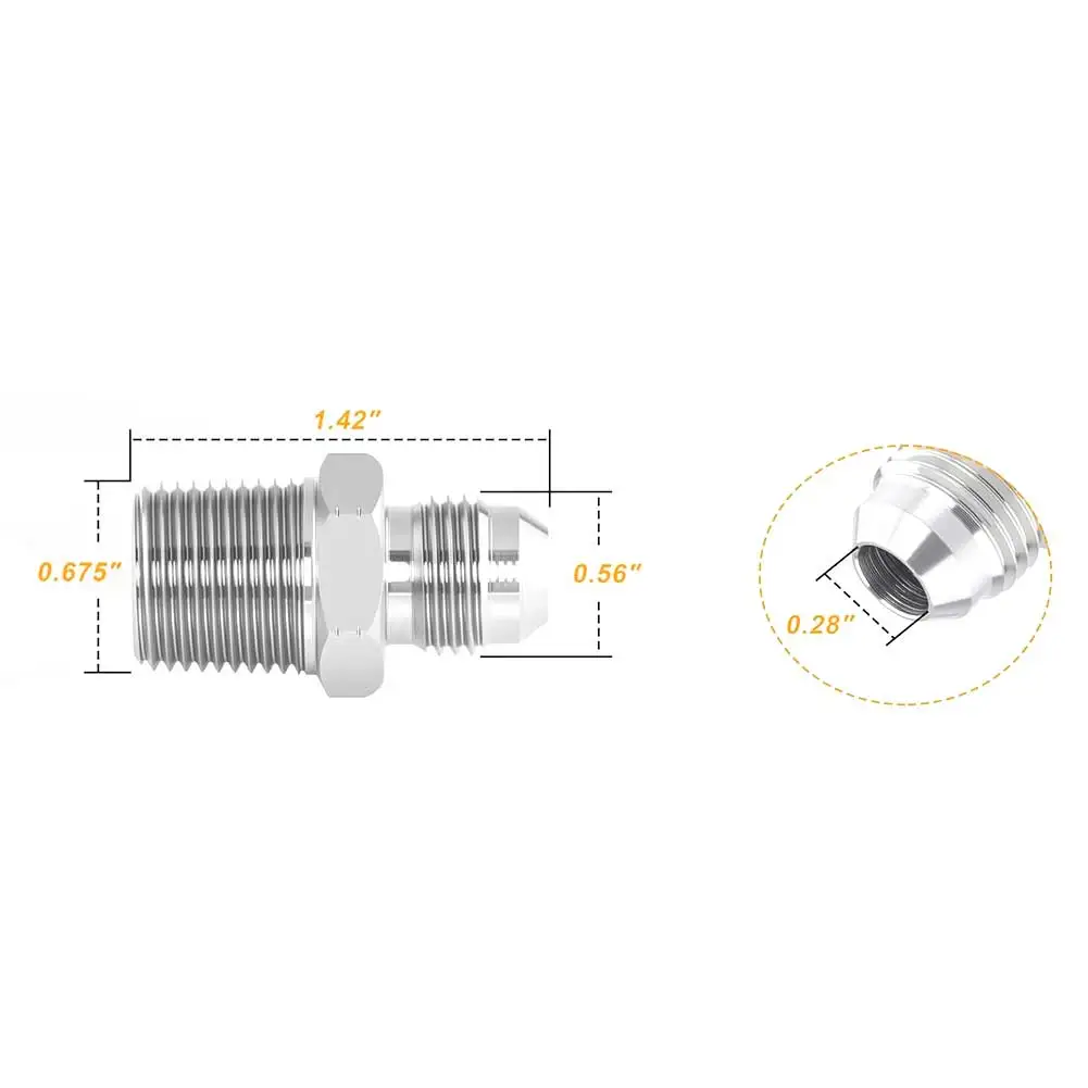 Stainless Steel 316L Hydraulic Hose Adapter JIC 37 Degree Flare Straight Flow 15 pcs for High Performance Systems
