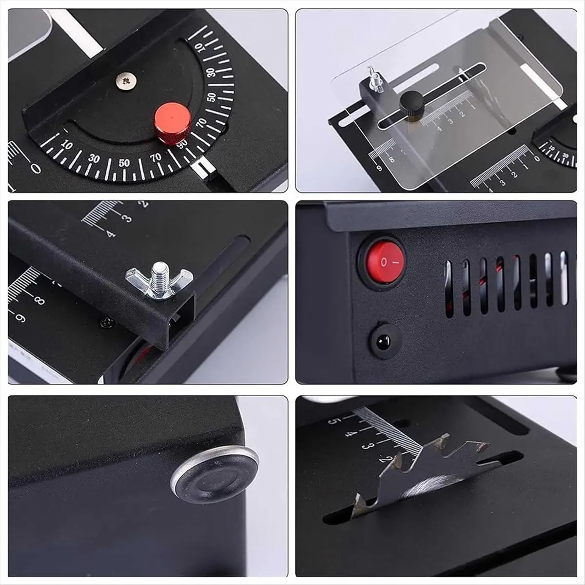 

Y17A Mini Multi-Functional Table Saw, Mini Table Saw, Mini Table Saw for Wood Cutting Crafts , US Plug