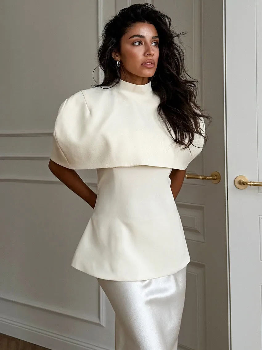 

Spring Summer Women's Clothing Elegant Casual Two Piece Set Sleeveless Fitted Top Shawl Jacket For Woman Polyester Spandex