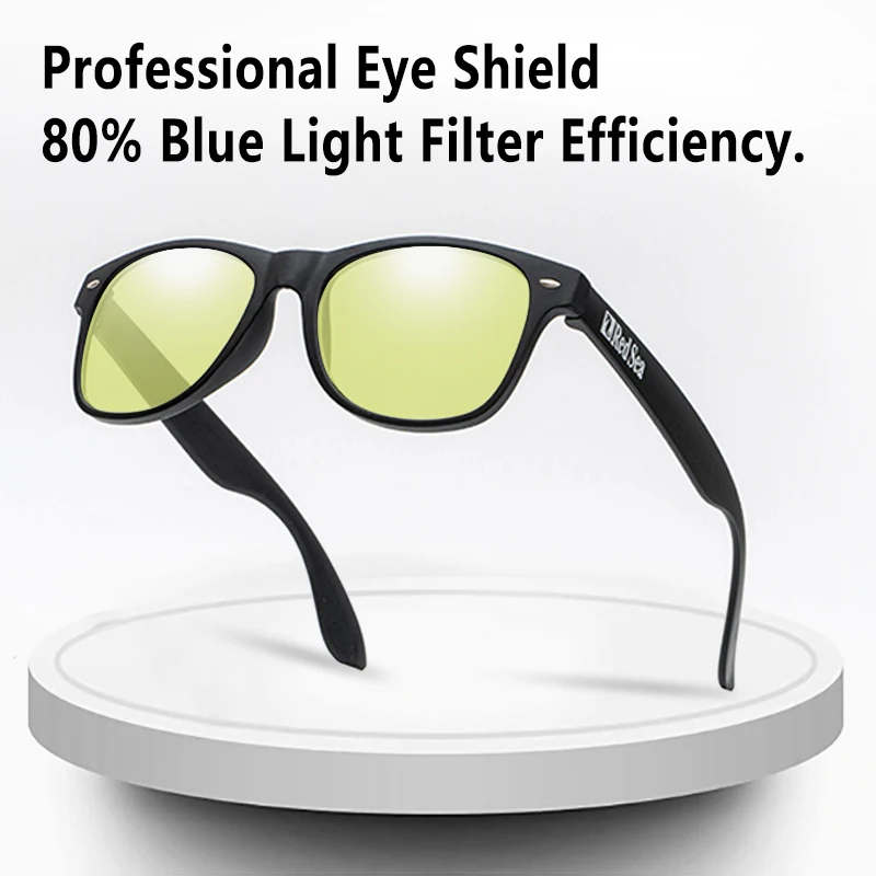 Nachtsichtbrille, Blendschutzbrille, Klassisches Retro-Design, Sonnenbrille mit großem Rahmen, Modische ultraleichte Anti-Blaulicht-Brille