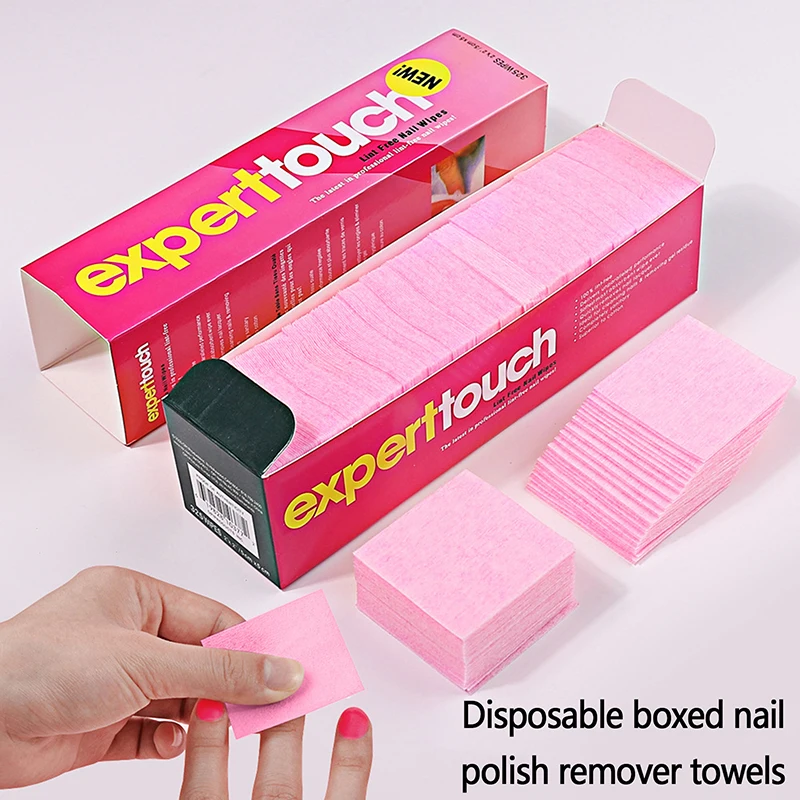 325Pcs Box-Packed Nail Polish Remover Lint Free Cotton Pads Wipes Eyelash Extension Glue Wipes Manicure Cleaning Tool