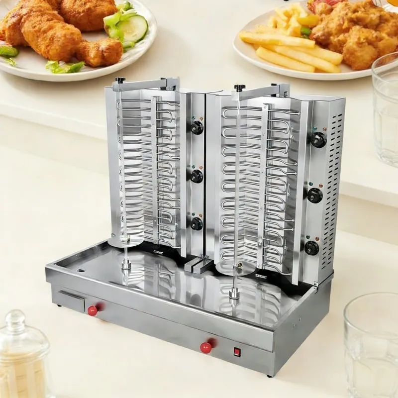 

Desktop Skewer Grill And Mini Doner Kebab Machine For Home With Compact Vertical Structure For Home Kitchens