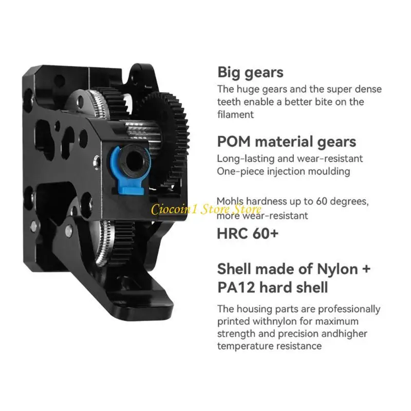 

A3PC 3D Printer Accessories All Metal HGX-LITE-EXTRUDER Reduction Gear Hardening Steel Tooth Extruder Motor for Ender3