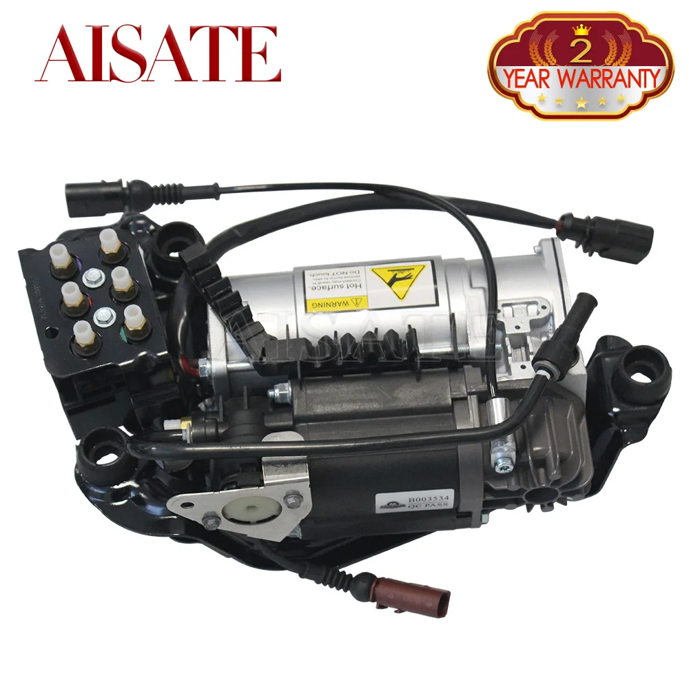 

For VW Volkswagen Phaeton Bentley Continental 2003-2018 Air Suspension Compressor Pump With Bracket And Valve Block 3D0616005M