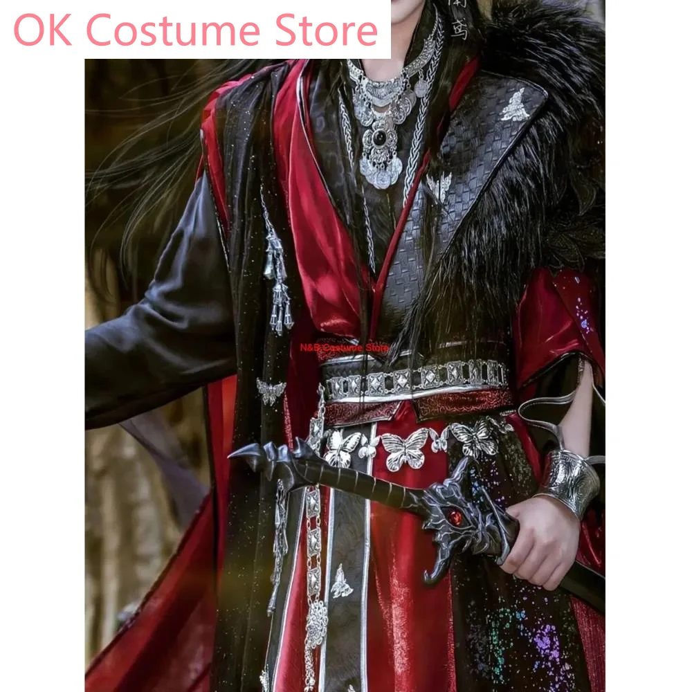 Hua Cheng Cosplay Costume TGCF Ghost King Clothings Heaven Officials Blessing Halloween Outfits  Anime Tian Guan Ci Fu Hanfu