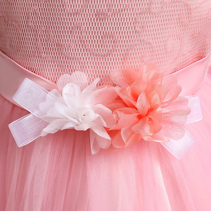 For 3-12Y Kids Girls Bow Tie Princess Dresses vestidos Baby Girls Dress Children\'s Clothes Carnival Costume Infant Party Dress