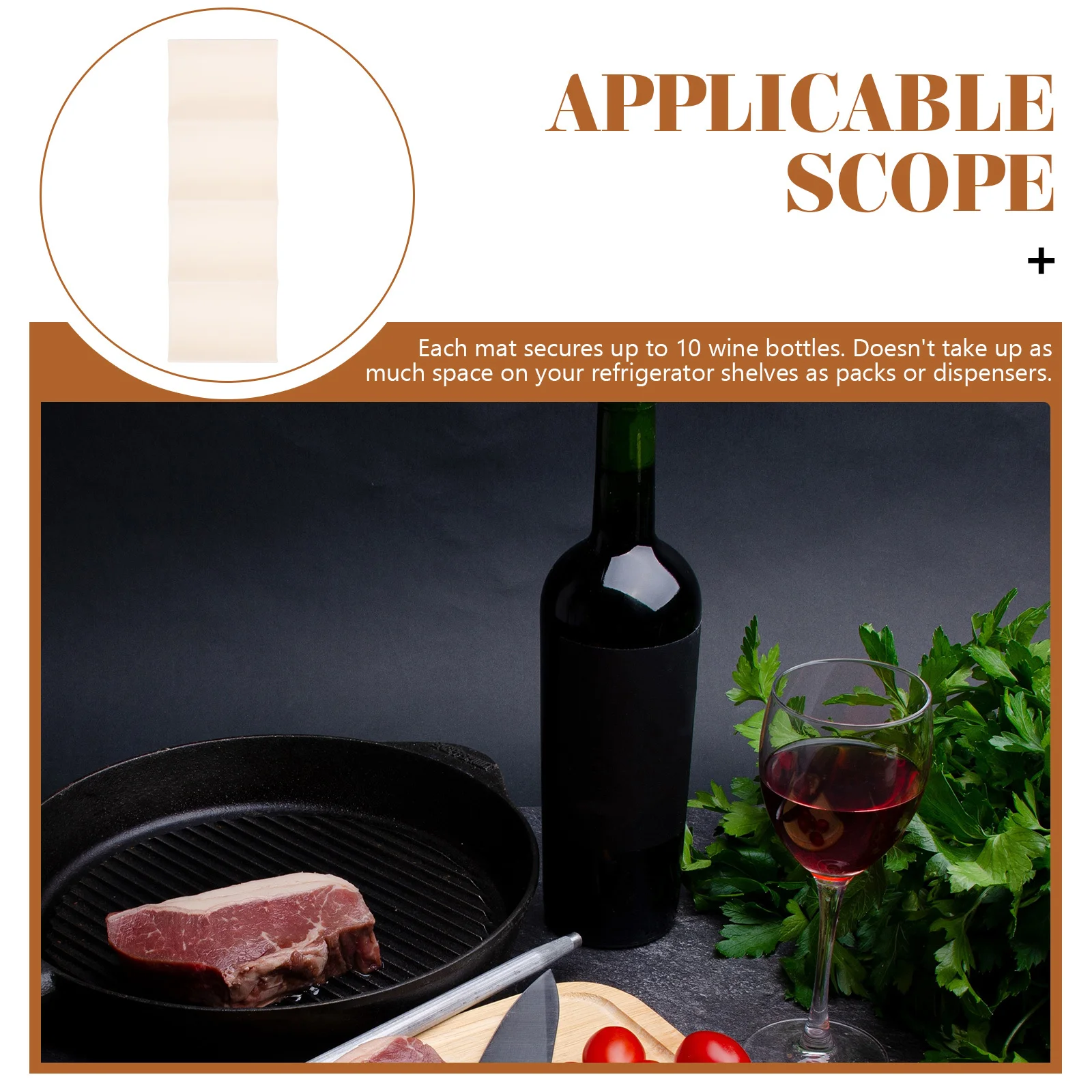 

Plastic Wine Rack for 10 Bottles Stackable Countertop Organizer with Grooved Design Non-Slip Bottom Fits Jars Cans Coolers