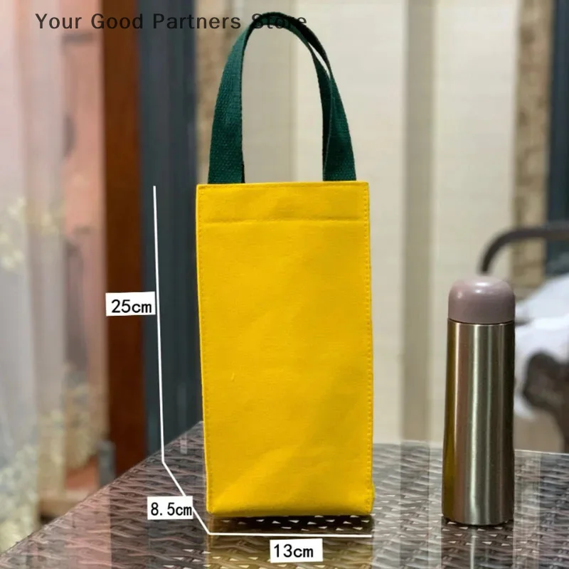 Bolsa de lona portátil minimalista para taza de agua de estudiante, cubierta de taza aislante, bolsa de paraguas, billetera cero, bolsa de mamá