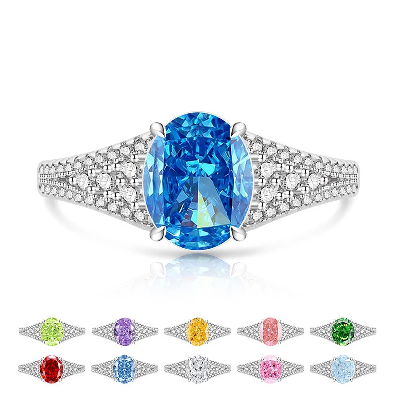 

Exquisite ice flower cut 925 sterling silver ring - A beautiful jewelry gift for ladies' fashion parties or engagement ceremonie