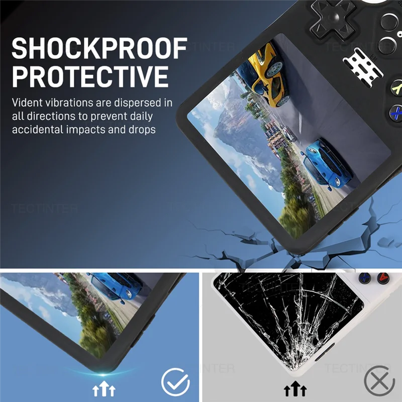 【Sleek Design】For R36S Silicone Case Protective Skin Case Protector Shell Anti-Scratch Storage Box For R36S Game Console Accesso