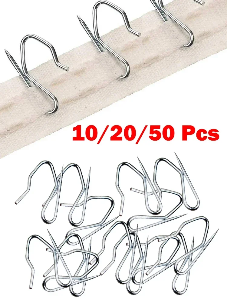 10/20/50 Pcs Hooks Urtain S Hook Metal Pin Curtain Home Window Curtain Shades Shutters Brackets Dressing Hardware Accessories