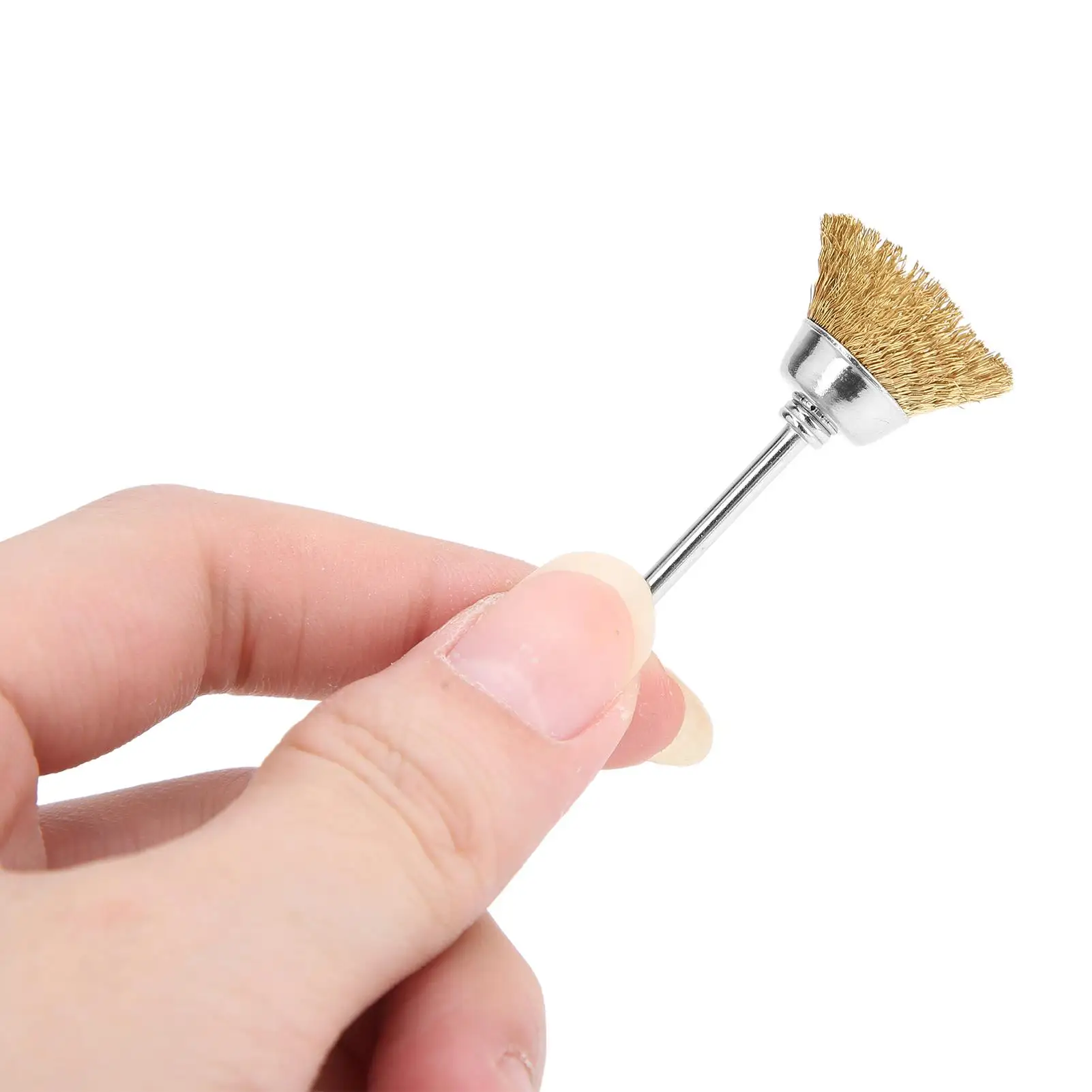 Nail Drill Bit Cleaner Brass Wire Cleaning Brush Manicure Tool Accessory