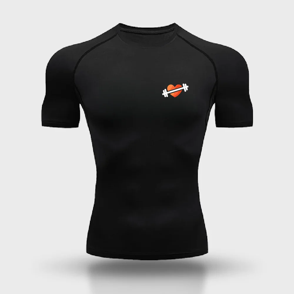 

Men's Compressed T-shirt Pattern Printed Men's Sports Quick-drying Top, Fitness Exercise Running Breathable Sweatshirt S-3XL