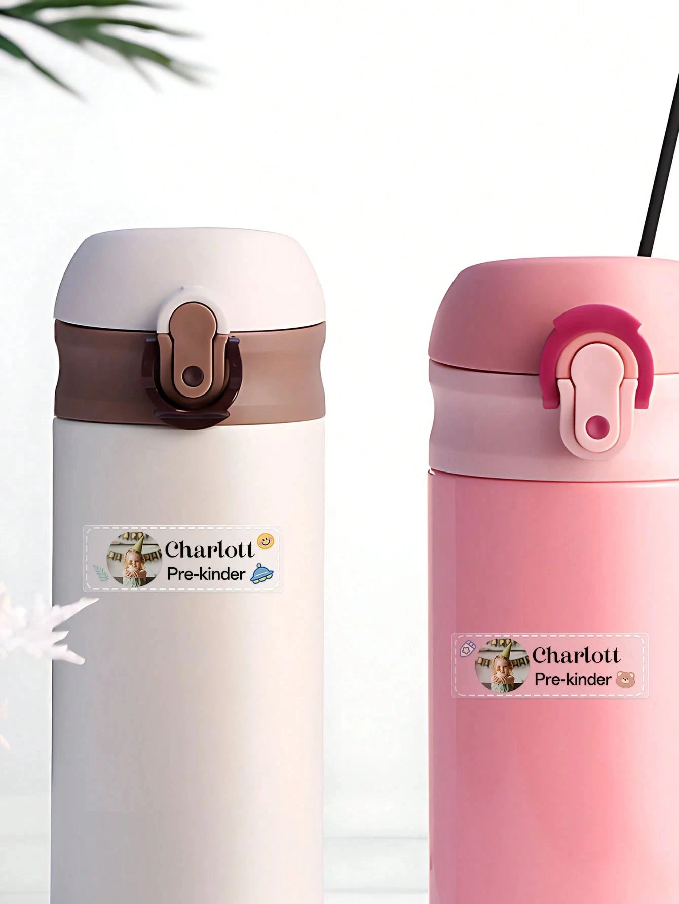 สติกเกอร์ใสกันน้ำขนาด 4.5*1.5 ซม. 1~128 ชิ้น สั่งทำได้ สำหรับอุปกรณ์การเรียน ป้ายชื่อส่วนตัวสำหรับขวดน้ำและกล่อง