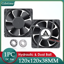 Gdstime-ヒートシンクファン,12v dc, 2ピン,12038, 120mm, 120x120x38mm, 12cm, 1個