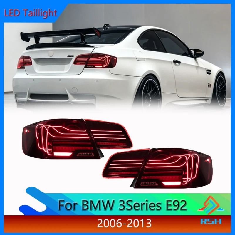 

For BMW 3 Series E92 Upgraded Taillights 2006-2012 Featuring Laser Light Lines LED Turn Signals Brake Lights And Reverse Lights