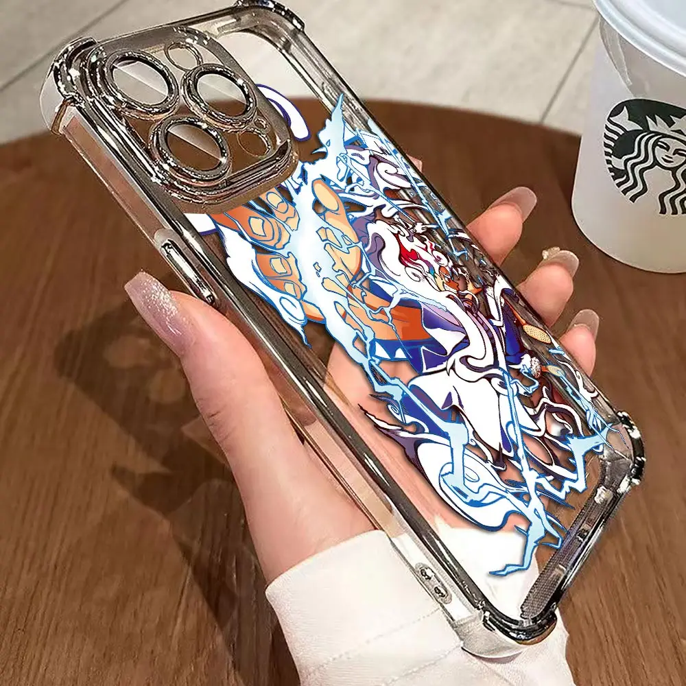 Gear 5 Luffy One P-Piece Cover Clear Plating Phone Case For iphone Apple 17 17E AIR 16E 16 15 14 13 12 11 Pro Plus XR Max Funda view 6