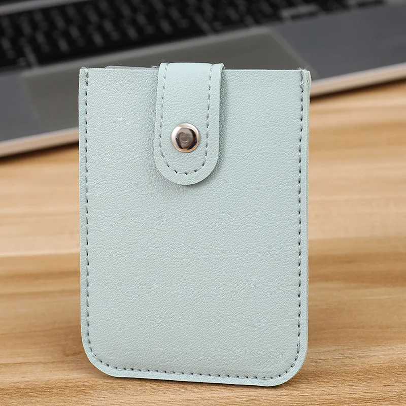 Neue PU Leder Einfarbig Pull-Out Karte Halter Schutzhülle Tragbare Multi-Karte Slot Kreditkarte Abzeichen Halter veranstalter Taschen