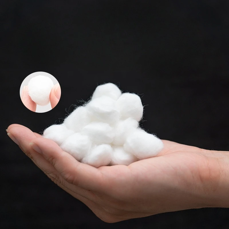 Bolas de Algodón Absorbentes para Desinfección de la Piel, Higiene, Limpieza, Belleza, Desechables, Grandes, Secas, 50g
