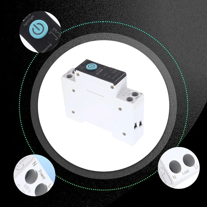 40A Tuya SINGLE PHASE DIN Rail WIFI สมาร์ท Energy Meter TIMER การใช้พลังงาน Monitor KWh Wattmeter