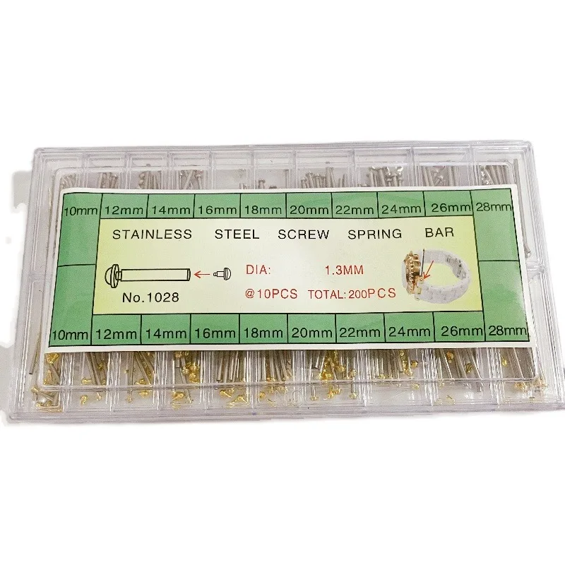 Outils de réparation de montres, cosses de sangle, tiges d'oreille brute de fermoir, ensembles d'or et d'argent, ensembles de réparation de montres de diverses spécifications