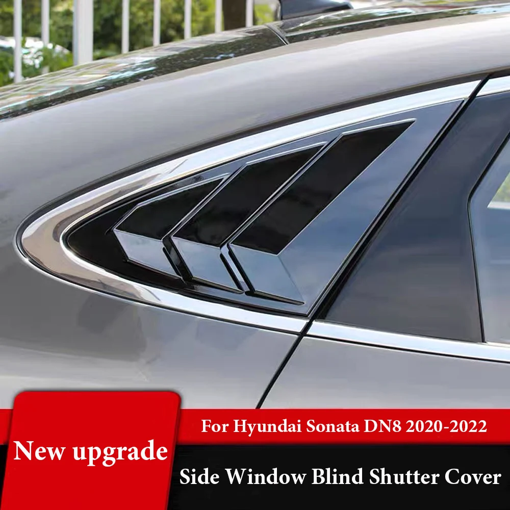 

New upgrade Car Rear Side Window Blind Shutter Cover Trim for Hyundai Sonata DN8 2020 2021 2022 Car Accessories