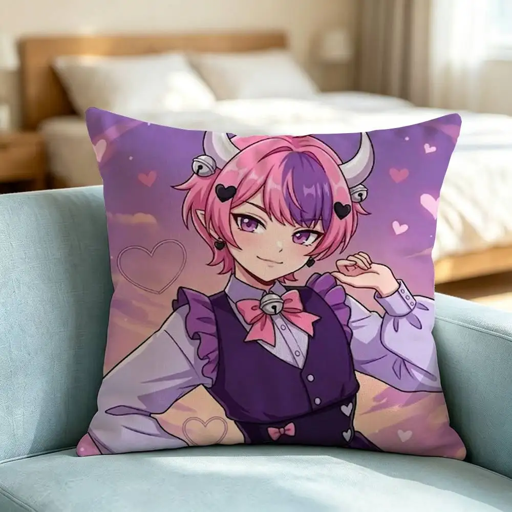 VTuber I-Ironmouse-S Pillow Case Square Double-Sided Sofa Cushion Cover Bedroom Bedside Pillow Gift