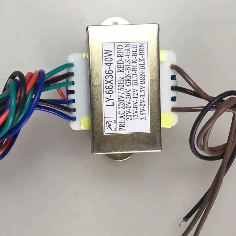 40W square transformer 220V to 8V/12V/15V/18V/20V/24V/ EI transformer equipment power supply can be customized