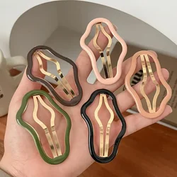 5 pieces of women's metal cloud hair clips, girls' anti slip multi-color small metal hair clips, women's hair accessories