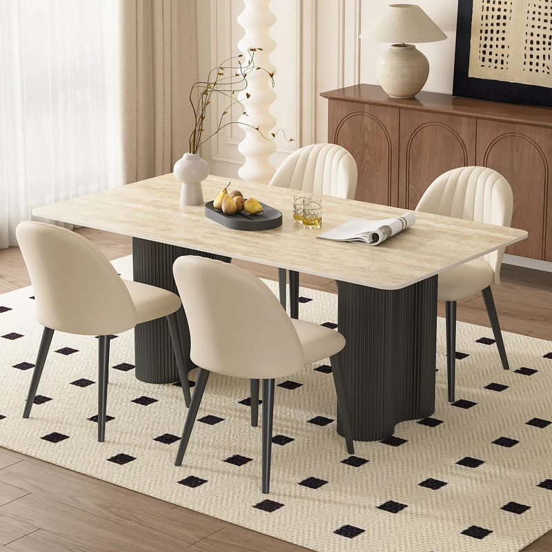 

Rectangular Luxury Table Chairs Designer Nordic Wood Dining Table Living Room Modern Mesas De Restaurante Restaurant Furniture