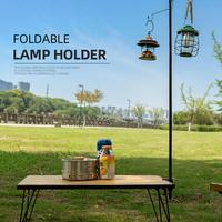 Camping Lamp Stand Foldable Adjustable Fixed Bracket Alloy Lantern Light Pole Post Stand 100cm Portable Aluminum O8m5