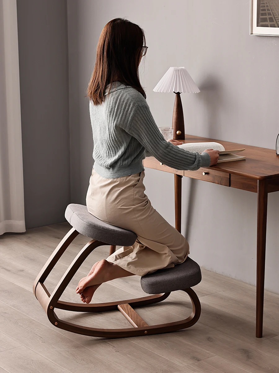 

Ergonomic computer chair Home comfort Sedentary staff office chair Solid wood children's study chair Sitting posture correction