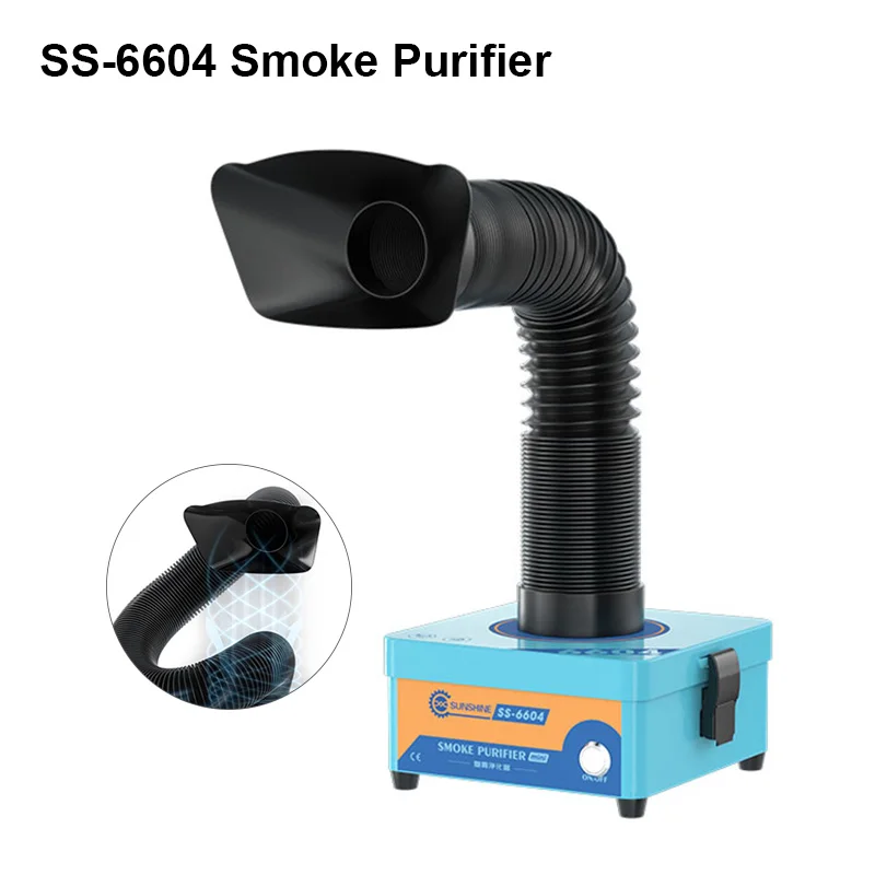 SUNSHINE SS-6604 Smoke Purifier Powerful Efficient Purification 3 Layer Filter Dust Purification Portable Mini Fume Extractor