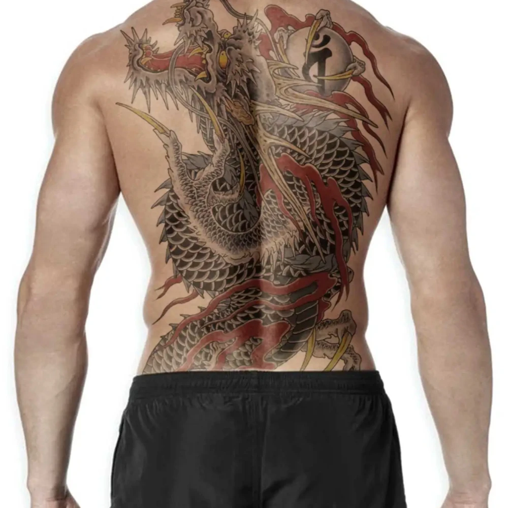 Kiryu Kazuma Yakuza Gioco da tavolo temporaneo Tattoo Costume cosplay Realistico impermeabile per premi arcade