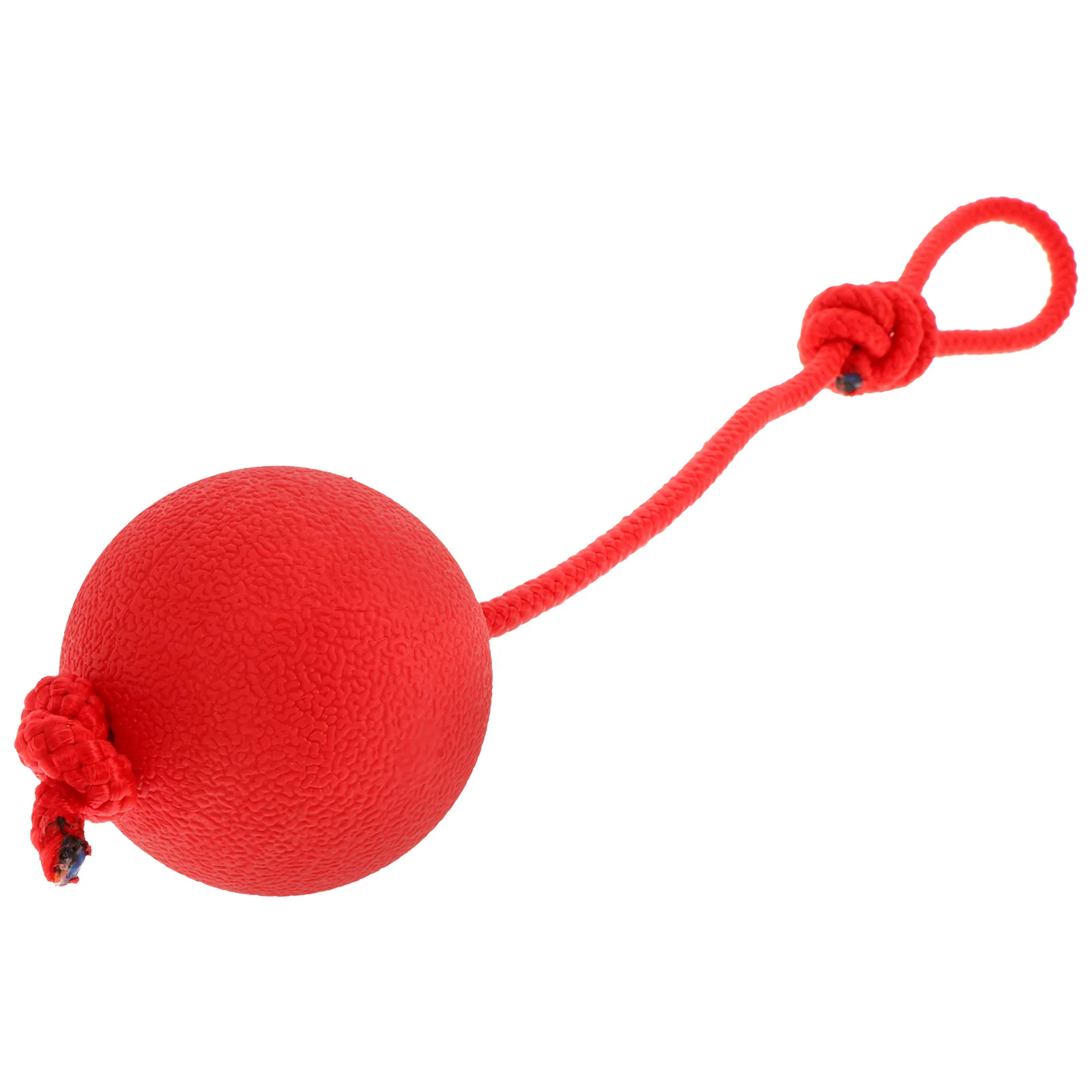 Pet Toy Ball Rope Rubber Solid Elastic Ball Bite-Resistant Pets Supplies Molar Training Tool for Dog Puppy (Red)