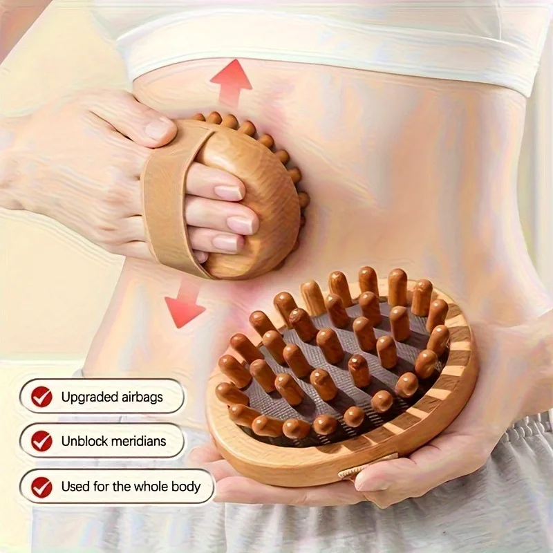 

Wooden Massage Brush ,Manual back massager,meridian brushing for the whole body, massaging the abdomen and legs