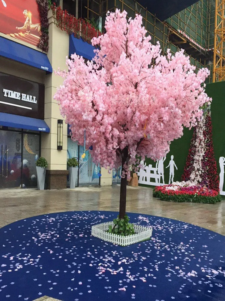 Artificial Cherry Tree Simulation Plant Wedding Party Festival Decoration Peach Tree Hotel Stage Outdoor Garden Decoration