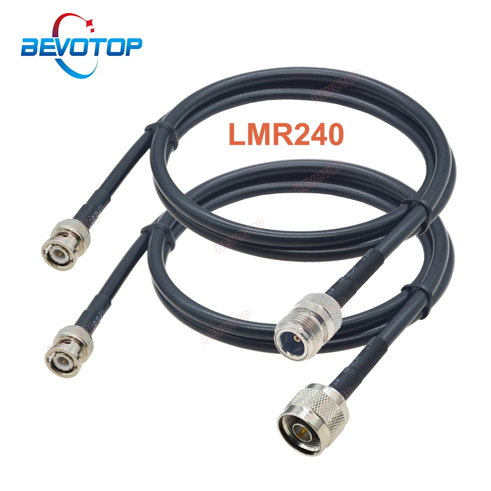 LMR240 Cable BNC Male to N Type Male / Female Connector Pigtail Low Loss 50 ohm LMR-240 50-4 RF Coaxial Extension Jumper Cord