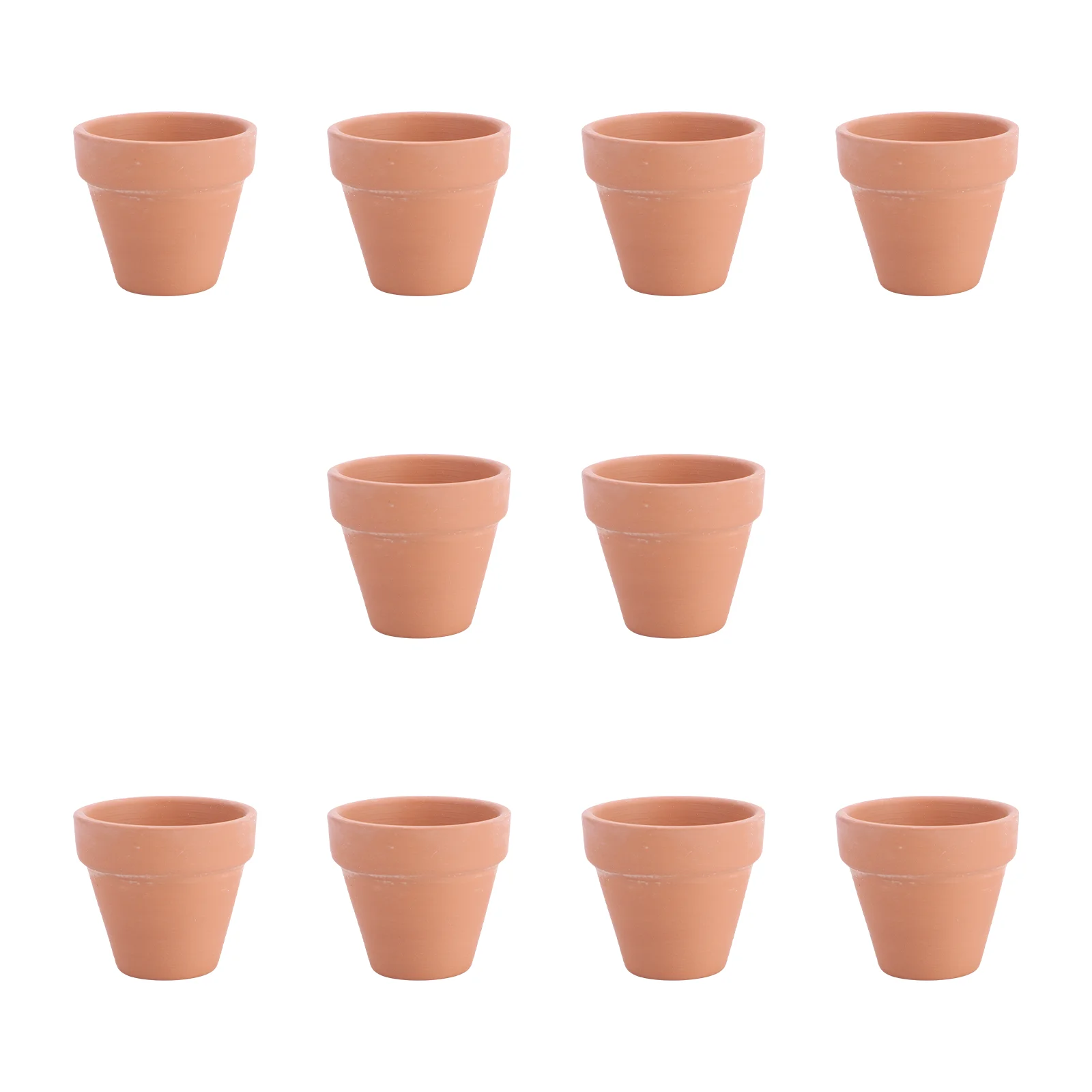 

10 Pcs Small Clay Pots For Crafts Large Plant Succulent Plants Bonsai Terracotta