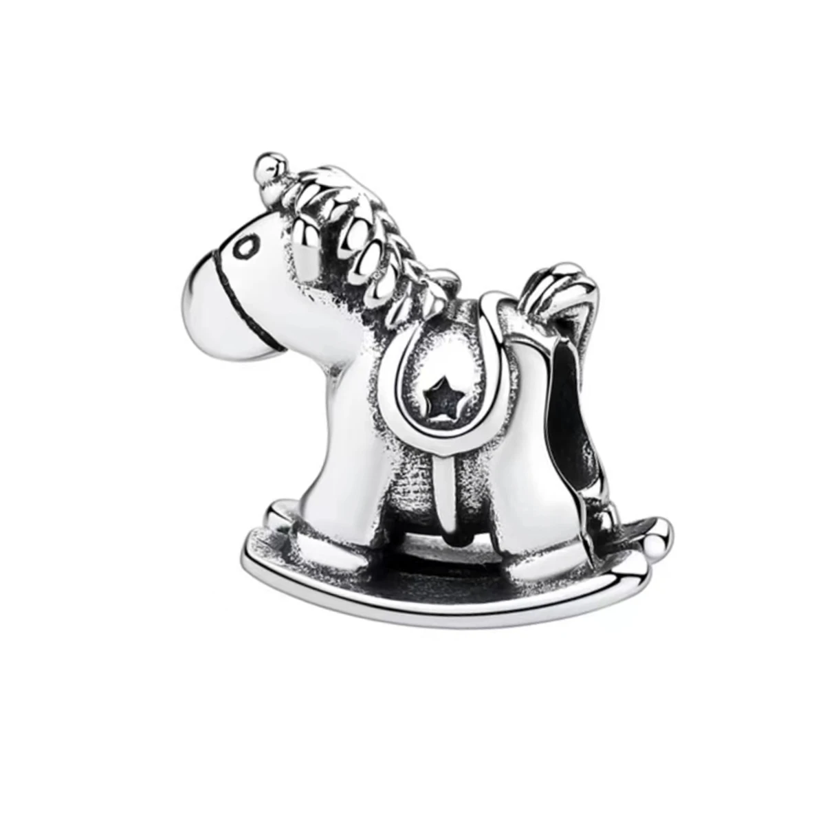 PANQDIY Stamped S925 Sterling Silver Carousel Pendant Charm for Women Original Necklace Bracelet Diy Jewelry Accessories