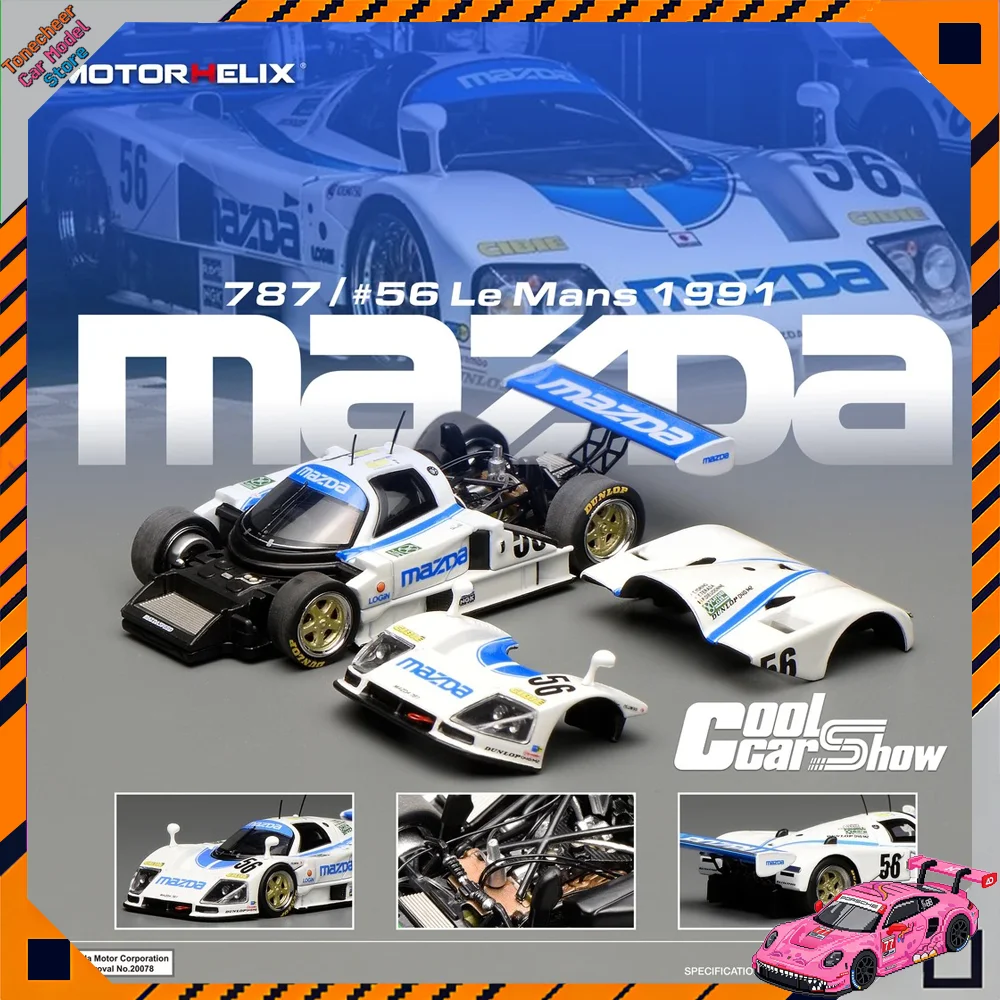 

Motorhelix MH 1:64 Scale Mazda 787 #56 Le Mans 1991 Cool Car Show Roxy Alloy Car Model Miniature Diecast Collection Hobby Toys