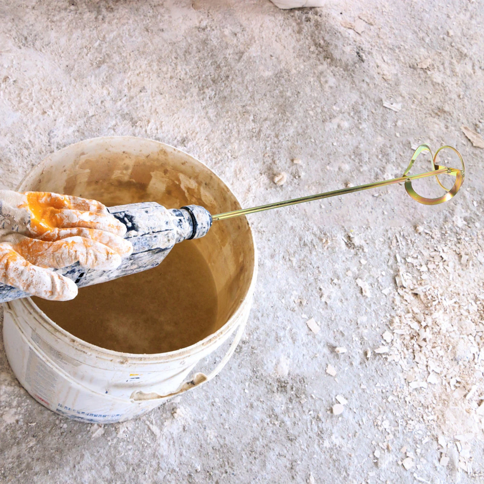 Misturador de lama para drywall, haste de agitação, alta dureza, vara de mistura de cimento, acessório misturador de tinta para uso de broca elétrica