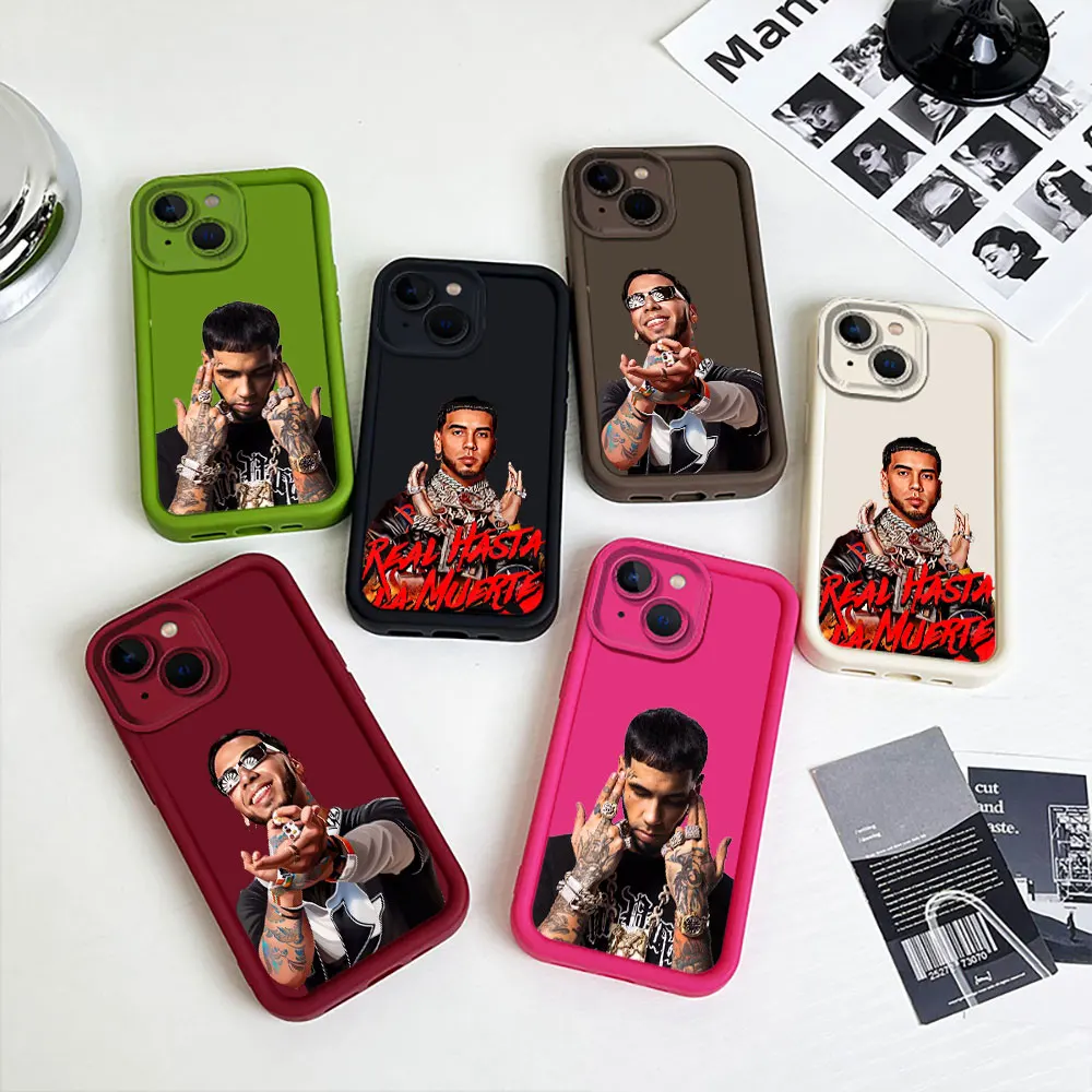 

Hot Singer Anuel AA Rapper Phone Case For Samsung Galaxy S24Ultra S23 S22 S21 S20 Plus Fe Note 20 Ultra Liquid Shockproof Cover