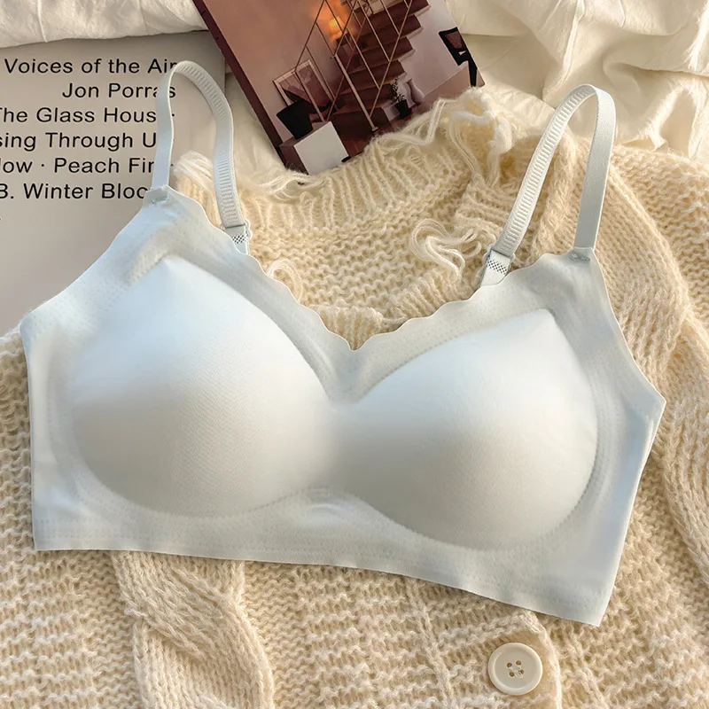 1 قطعة ملابس داخلية رياضية للمراهقين فتاة سلس الملابس الداخلية طالب التدريب الصدرية الفتيات لينة الجلد ودية تنفس مكافحة ترهل حمالات الصدر #5